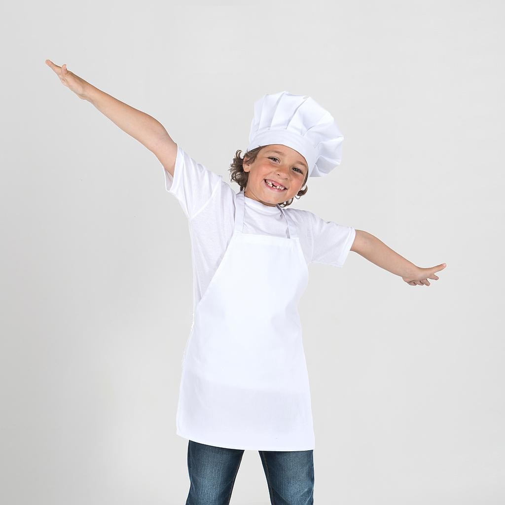 Delantal infantil peto blanco