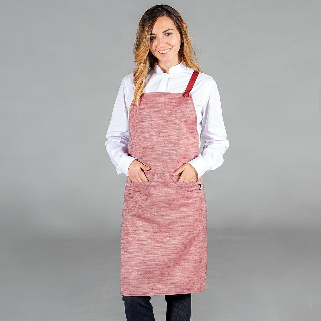 Delantal con peto sarga rustica 87x74 cm