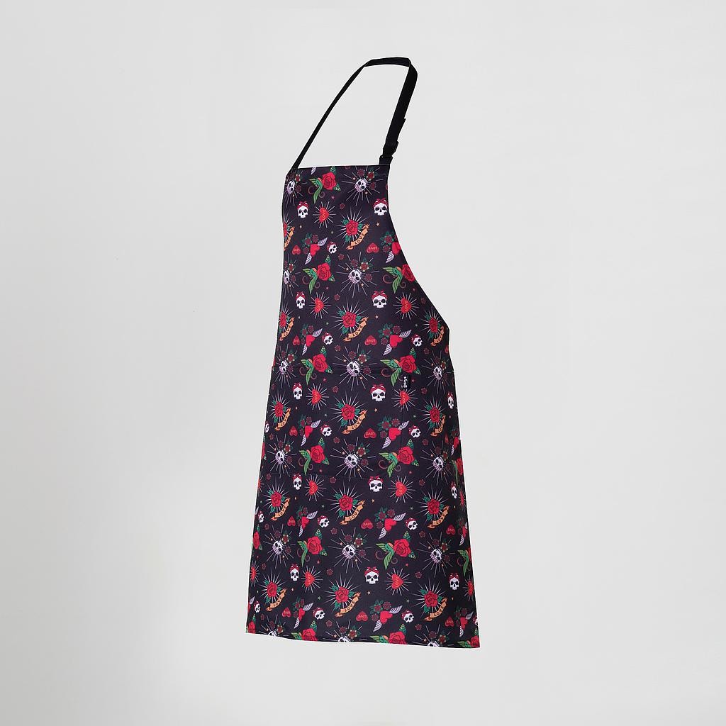 Delantal con peto estampado 80x68 cm