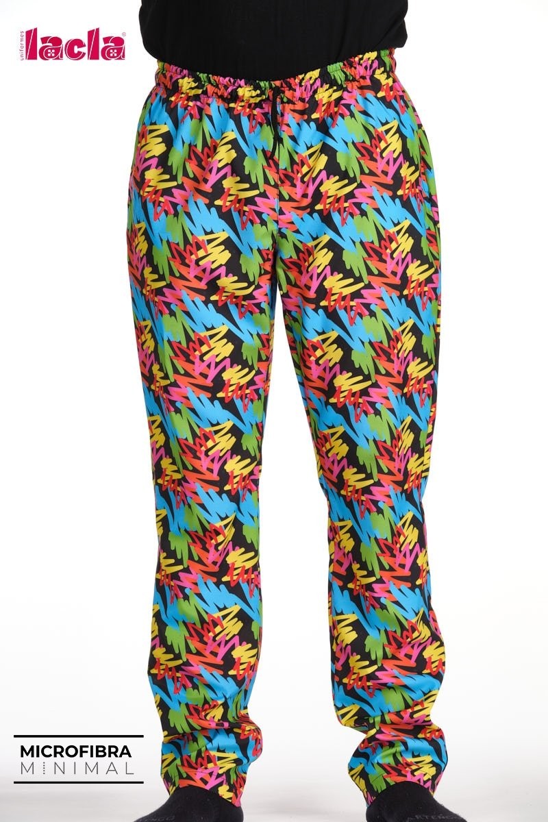 Pantalón microfibra con goma en cintura "Rayotes Colorines"