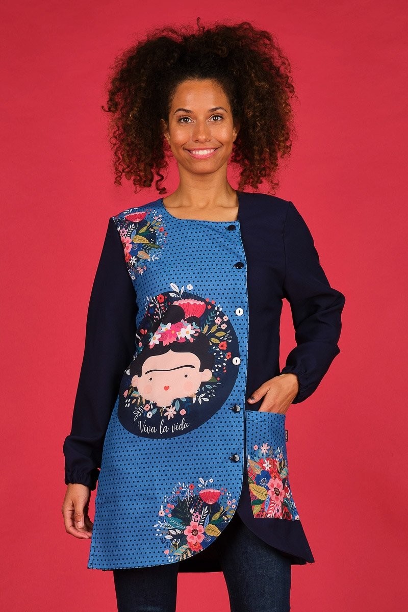 Bata M/L bolsillo y botones “ Viva la vida “