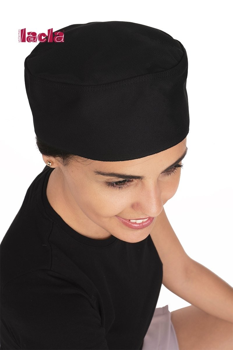 Gorro cocina  negro elástico transpirable.