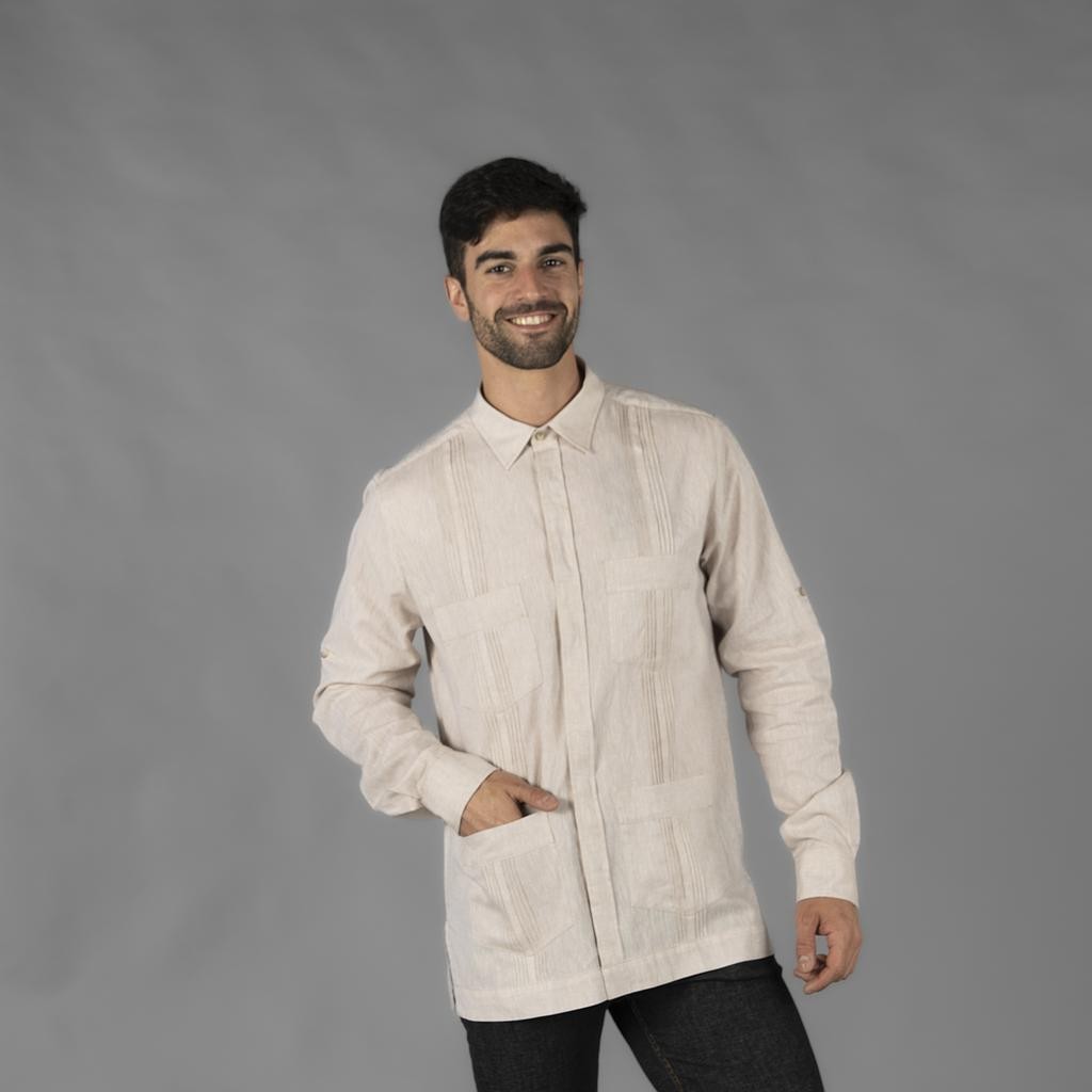 Guayabera hombre cuello camisero salomon