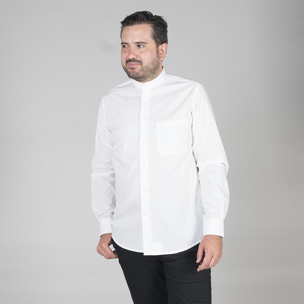 Camisa hombre cuello mao m/larga