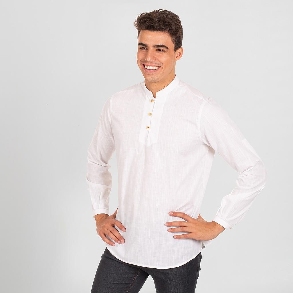 Camisa hombre dante slim fit falso lino