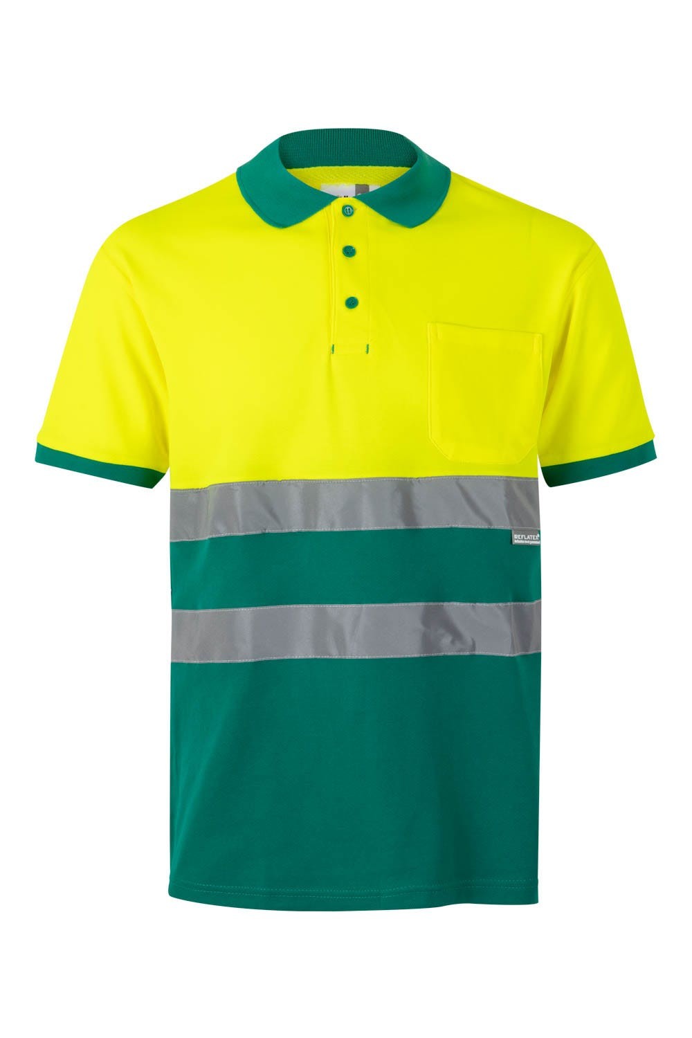 Polo algodón bicolor mc av