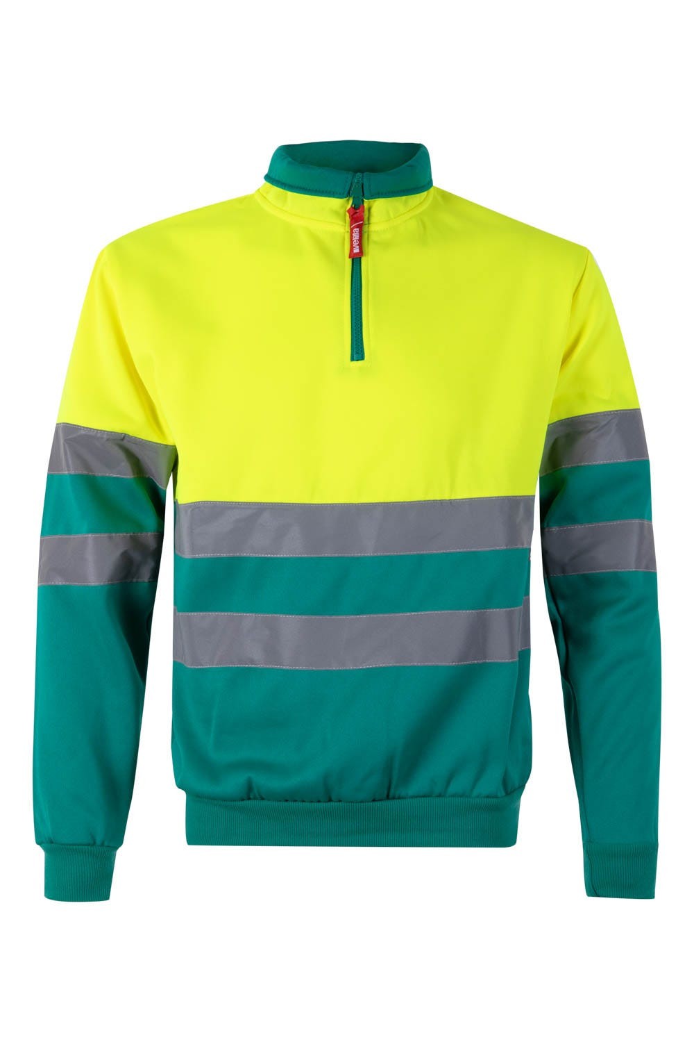 Sudadera bicolor cremallera av