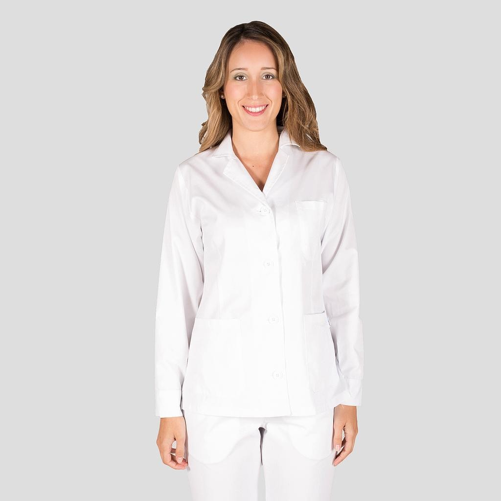 Bata mujer corta blanca m/l