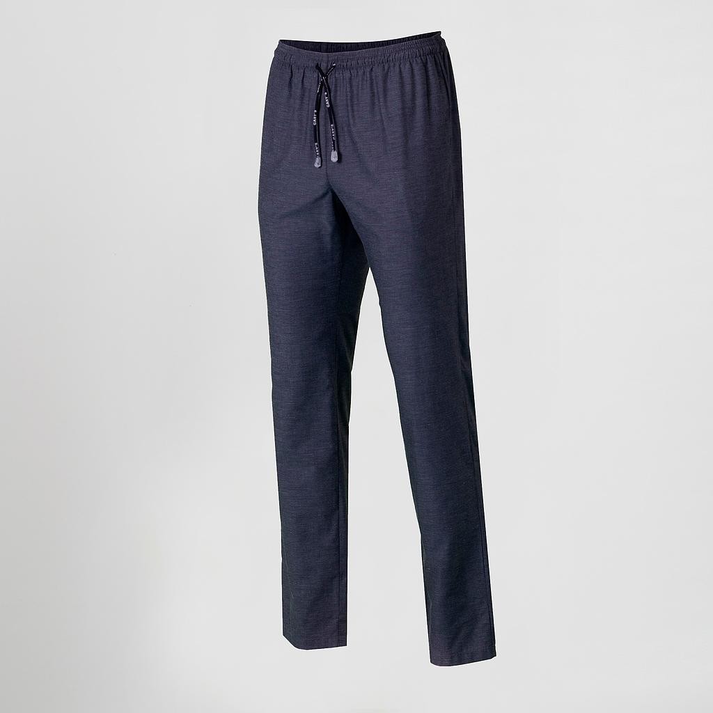 Pantalon unisex con cordon chambray rombos