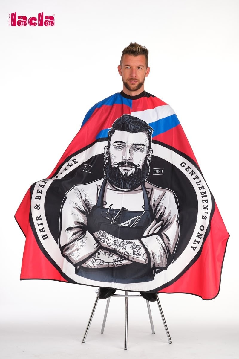 Capa estampada con cuello regulable con broches Tatoo