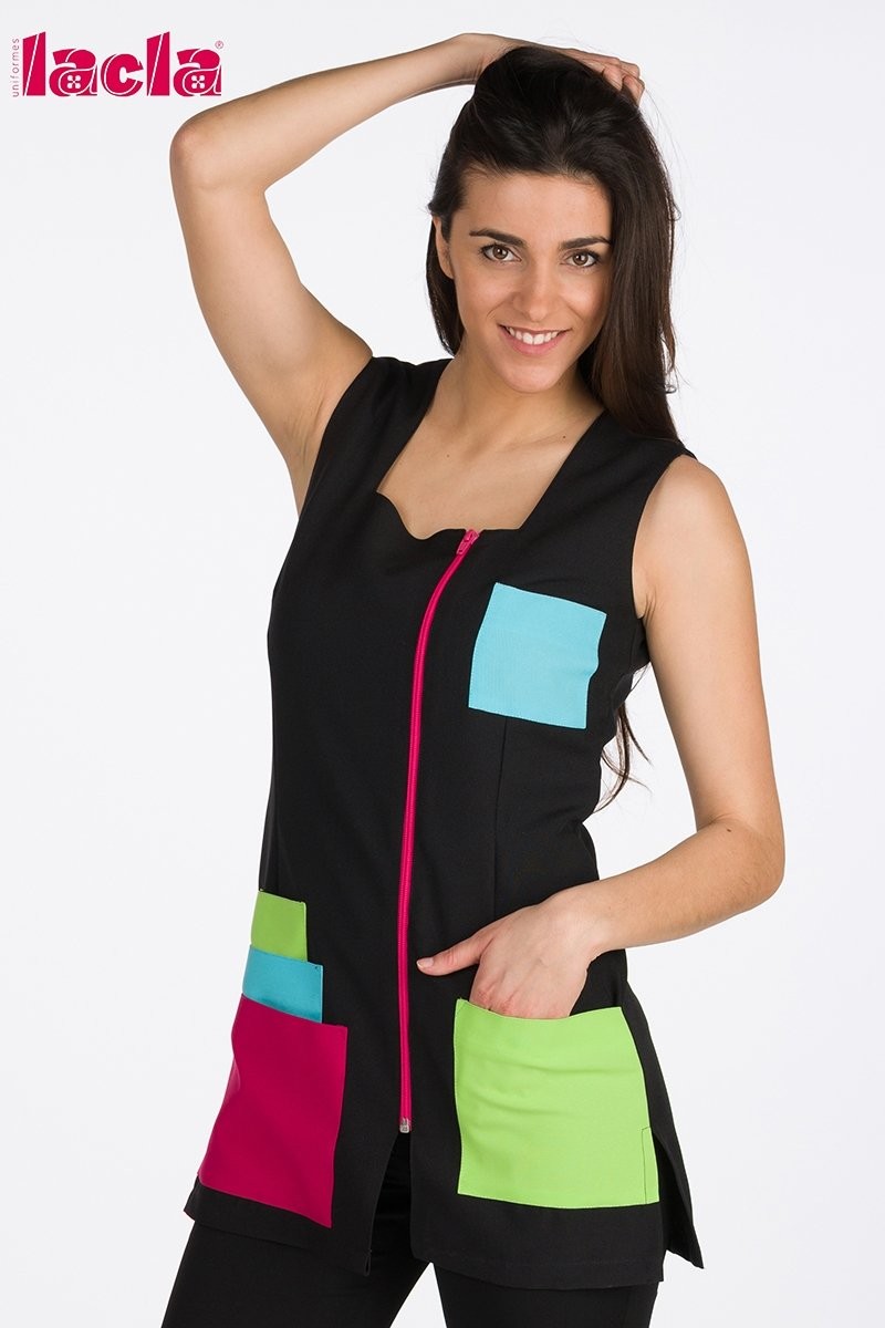Casaca cremallera lateral SM Bolsillos colores