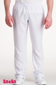 Pantalón básico goma cintura Bolsillo trasero color blanco