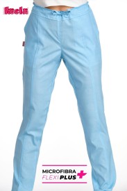 Pantalón básico con goma en cintura trasera "Bolsillos laterales" color azul