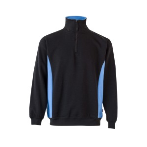Sudadera bicolor cremallera