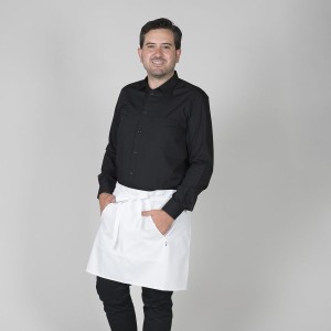 Delantal sin peto y bolsillo blanco 50x75 cm