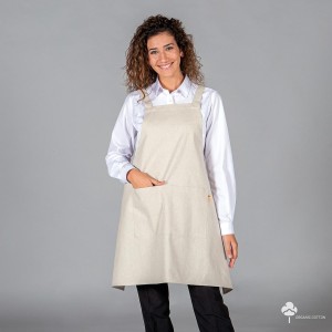 Delantal con peto tejido organico 76x92 cm