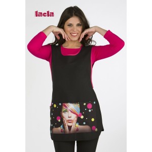 Estola básica con bolsillo color negro