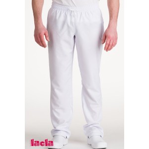 Pantalón básico goma cintura Bolsillo trasero color blanco