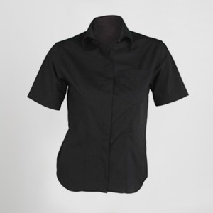 Blusa mujer boton oculto m/c