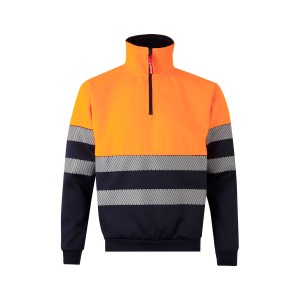 Sudadera bicolor cremallera rs