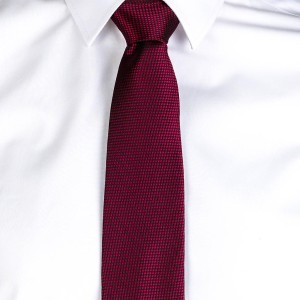 Corbata sin nudo jacquard ojo de perdiz