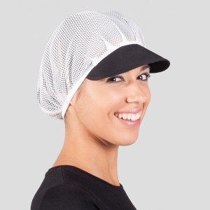 Gorro mujer rejilla visera color (paq. 10 unid)