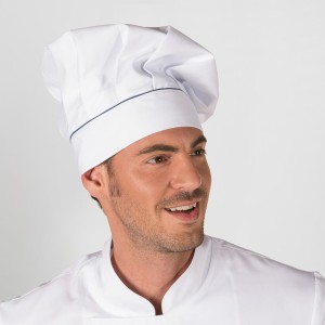Gorro chef con velcro blanco vivo color