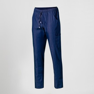 Pantalon unisex con cordon tejano zafiro