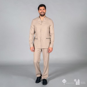 Pantalon hombre tejido reciclado arena