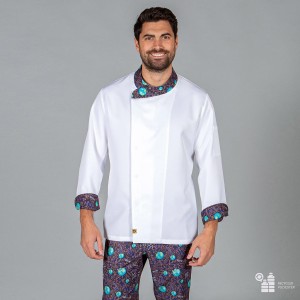 Chaqueta cocina unisex planet tejido reciclado microfibra