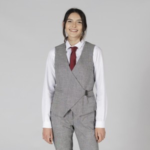 Chaleco mujer hebilla cheviot