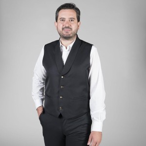 Chaleco camarero c/smoking negro