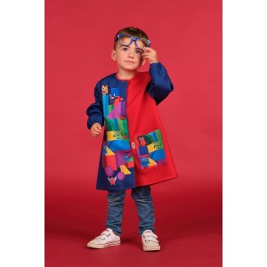 Bata manga larga con goma en los puños