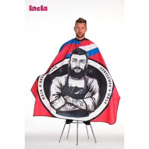Capa estampada con cuello regulable con broches Tatoo