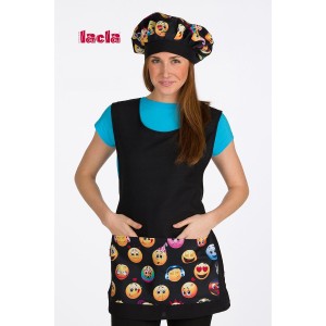 Estola ajustada con bolsillo Emoticonos divertidos