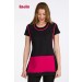 Estola ajustada básica con bolsillo color negro fucsia