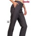 Pantalón ajustado Sra. cintura baja color gris