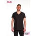 Casaca Unisex de cuello pico y MC. Microfibra elástica.