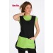 Estola ajustada básica con bolsillo color negro verde