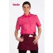 Delantal corto liso poliéster 5 bolsillos color fucsia