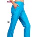 Pantalón ajustado Sra. cintura baja color azul