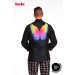 Chaqueta cocina Unisex ML “Estampado Ala Colorines“ de cuello mao.
