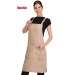 Delantal peto multibolsillos Espalda cruzada color beige