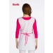 Estola ajustada básica con bolsillo color blanco fucsia